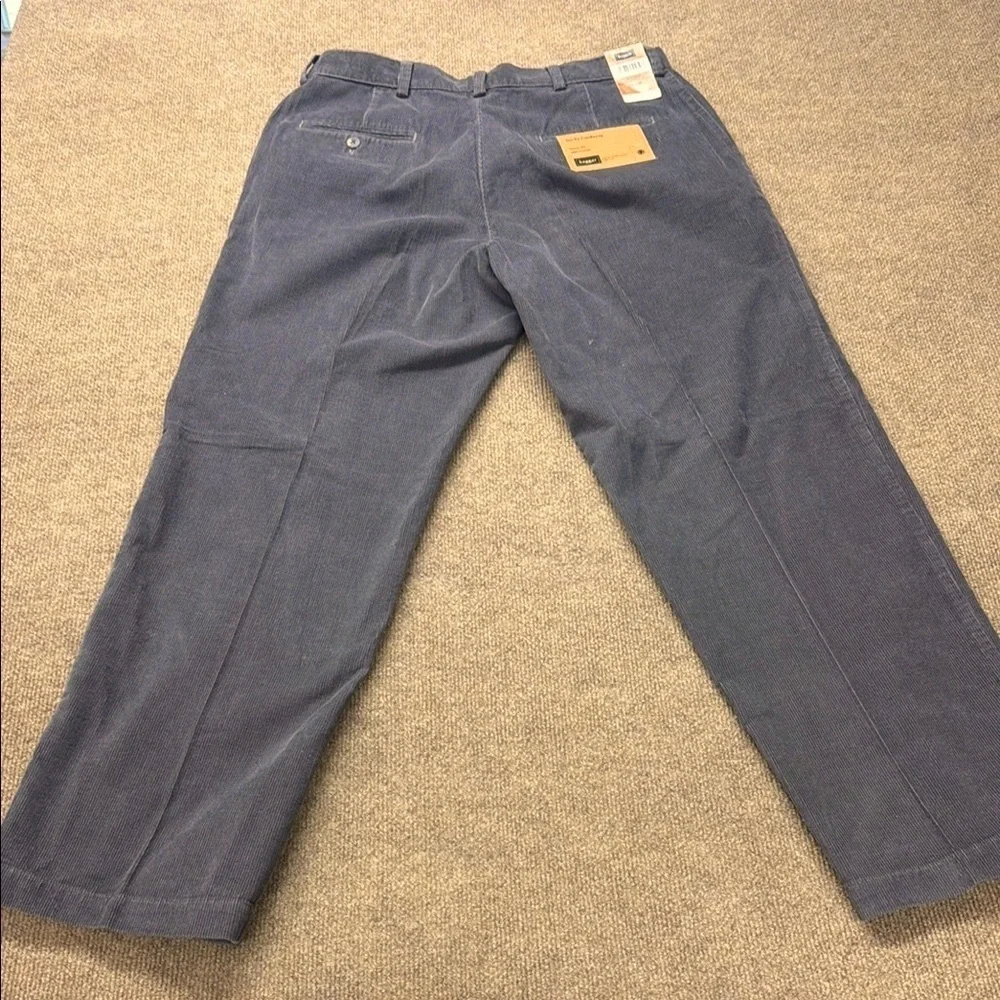 Haggar Go To Corduroy Jeans Mens 36x30 Classic Fit Straight Leg Pockets Gray NWT